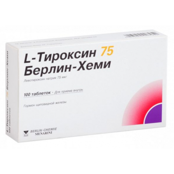 L-Тироксин 75 Берлин-Хеми таб 75мкг №100 (Berlin-Chemie)