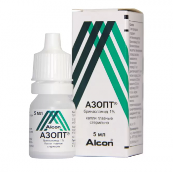 Азопт гл. сусп. 1% фл. 5мл с капельницей-дозатором (Alcon) Азопт гл. сусп. 1% фл. 5мл с капельницей-дозатором (Alcon)