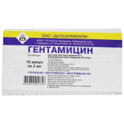 Гентамицин р-р для инъек 40мг/мл амп 2мл №10 (дальхимфарм)