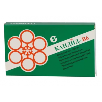 Кандид В6 таб вагин 100мг №6 (Glenmark)