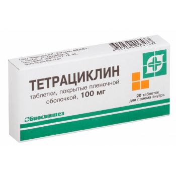 Тетрациклин таб 100мг №20 (Биосинтез) Тетрациклин таб 100мг №20 (Биосинтез)