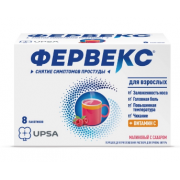 Фервекс порошок для р-ра внутрь пак 12,75г №8 малина с сахаром (упса)