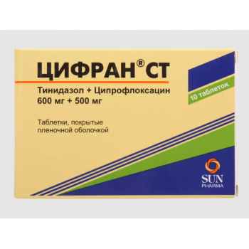 Цифран СТ таб 500мг + 600мг №10 (Сан Фармасьютикал)