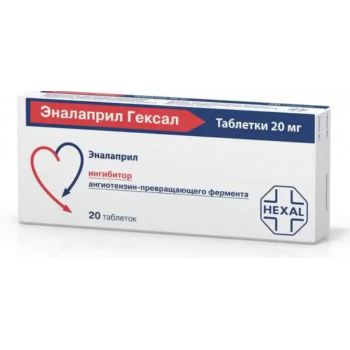 Эналаприл Гексал таб 20мг №20 (Salutas Pharma) Эналаприл Гексал таб 20мг №20 (Salutas Pharma)