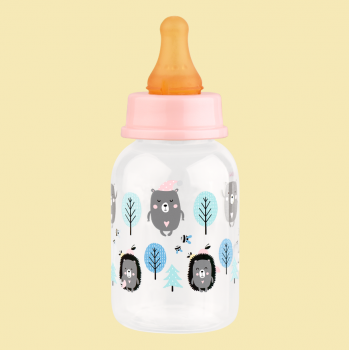 LUBBY (Бутылочка с латекс соской Весёлые животные 125 мл. 13565   ) (Компания К ООО)