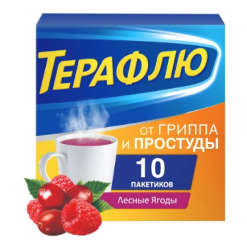 Терафлю порошок от гриппа и простуды Лесные ягоды №10 (Delpharm) Терафлю порошок от гриппа и простуды Лесные ягоды №10 (Delpharm)