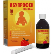 Ибупрофен сусп д/внут пр. д/детей (с ароматом клубники) 100 мг /5 мл фл (с мерн.шприцем) 100 г х1 фармстандарт-лексредства