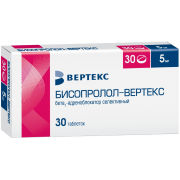 Бисопролол таб 5мг №30 (вертекс)
