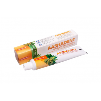 AASHA HERBALS ЗУБНАЯ ПАСТА КАРДАМОН И ИМБИРЬ АASHADENT 100,0