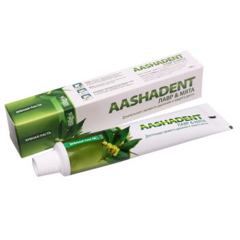 AASHA HERBALS ЗУБНАЯ ПАСТА ЛАВР И МЯТА AASHADENT 100,0