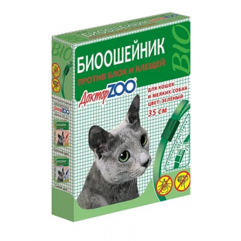 Доктор Зоо Био ошейник для кошек и собак мелких пород 35см (Цвета в ассортименте) (Доктор Зоо)