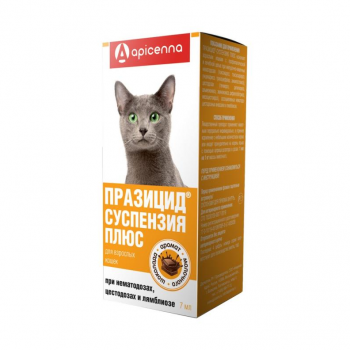 Празицид Плюс суспензия для кошек 7мл (Апиценна)