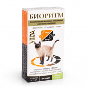 Витамины биоритм для кошек кролик таб №48 (веда)